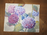 Original Watercolor By Peg Humphreys, Hydrangea & Rolling Hills 13.75"x11" Hydrangea