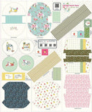 35" X 44" Panel Pouch Panels by Minki Kim Stripes Cotton Fabric Panel D565.80 Flowering Plants