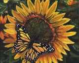 Limited Edition Gloss Art Print "SUNFLOWER & BUTTERFLY" 10" x 8" Signed With COA Sunflower