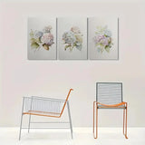 3pcs Watercolor Hydrangea Flower Metal Print  Ready to Hang Art Hydrangea