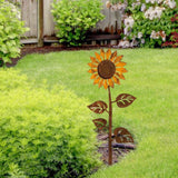 Metal Sunflower Garden Stake Metal Flower Small Ornament Decorative Garden Decor Sunflower