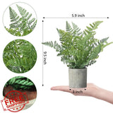FAVOWREATH 2 Pack Small Artificial Plants Potted Indoor Farmhouse Green Plant