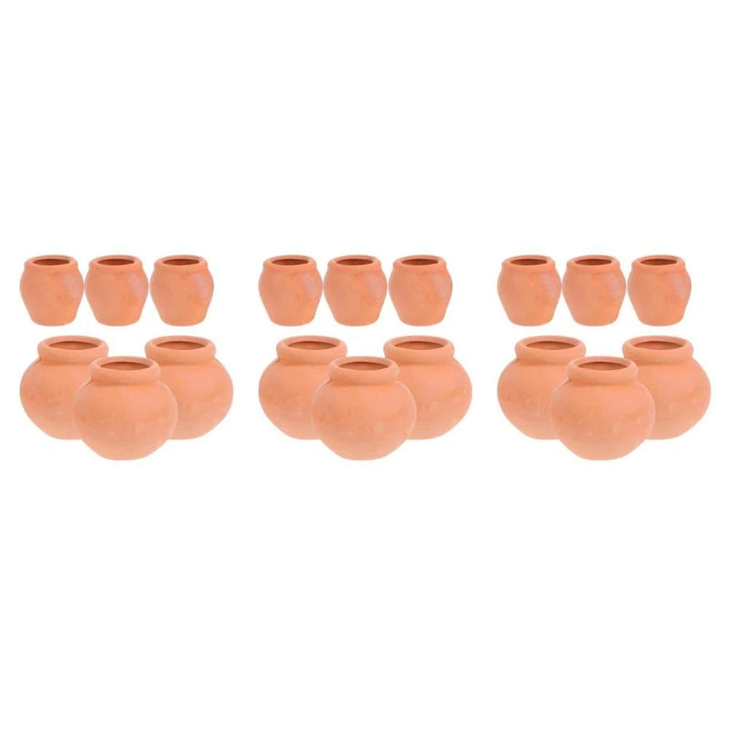 3 Count Mini Gardening Pots Tiny Clay Terracotta Succulents Planter Garden Plants