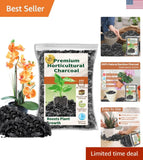 Efficient Soil Amendment: 1QT Horticultural Charcoal for Healthier Plants Orchids