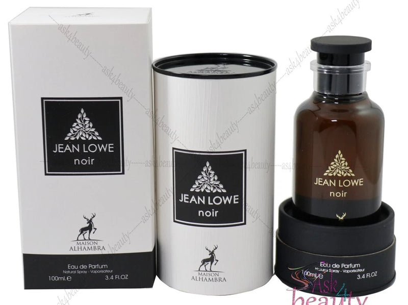 Jean Lowe Noir By Maison Alhambra 3.4/3.3 oz Edp Spray For Unisex New In Box EDP
