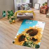 3D Sunflower Flower Sky NAO10615 Game Rug Mat Elegant Photo Carpet Mat Fay Sunflower