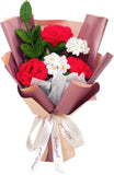 Red Rose Forget Me Not Knitted Artificial Flowers Gift for Mother Wife Women Sunflower