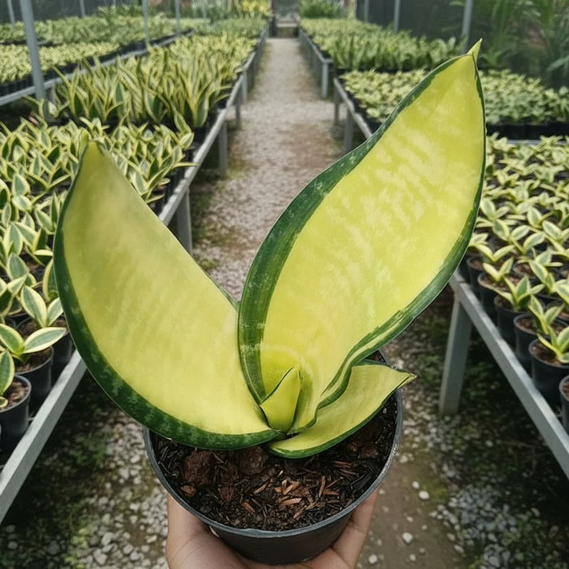 Sansevieria Futura Gold Variegated Live Plant Rare Snake Grow in Pot Green Plant