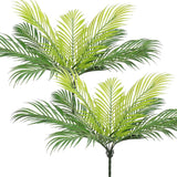 2 PCS Artificial Tropical Palm Leaves Plastic Shrubs Fern Leaves Fake Palm Plant Green Plant