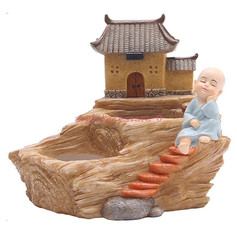 Temple Flowerpot Succulent Plants Planter Monk Flower Pot Buddhism Garden Garden Plants