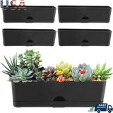 Self Watering Plant Pots W/ Drainage Holes Saucers Indoor Outdoor Gardening New Garden Plants