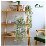 Boho Faux Eucalyptus & Pea Pod Plants Set Green Plant