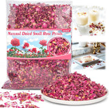 Dried Small Rose Petals - Natural Dry Red Rose Petals 3Oz Organic Flowers and He Dried Flower