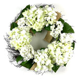 MichaelÕs Ashland 24" White Hydrangea Wreath Hydrangea