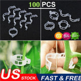 100-300x Plant Support Clips Tomato Veggie Garden For Trellis Twine Greenhouse Garden Plants