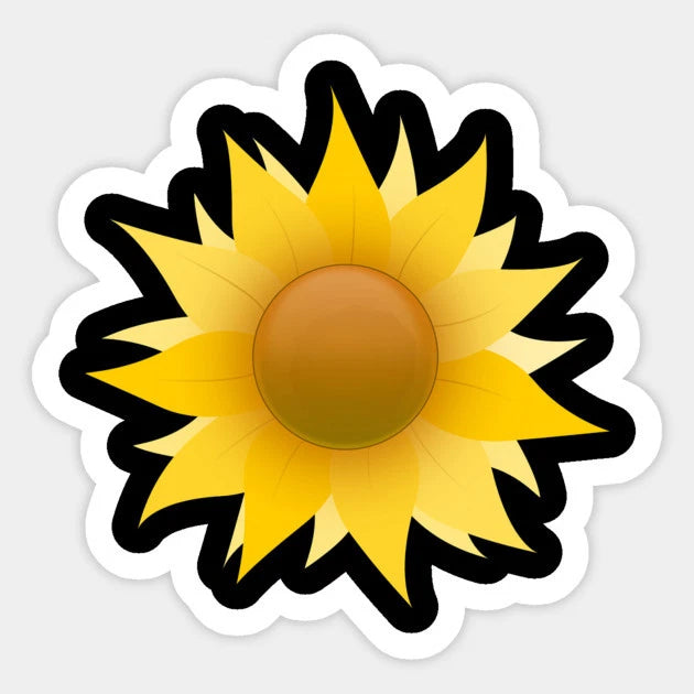 Floral Sunflower Flower Sunshine Vinyl Decal Sticker for Laptop Quote Bumper Sunflower