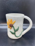 Original Hand Made 3D Sunflower Flower Mug 5Ó Tall-Signed Sunflower
