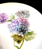 Hydrangea Flower Gold Edge Porcelain Plate Platter 8" Hand Painted Wall Decor Hydrangea