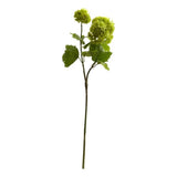 Nearly Natural 18" Snowball Hydrangea Artificial Flower (Set of 6) in Green Hydrangea