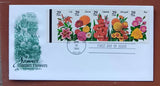 GARDEN FLOWERS SET LILY ZINNIA GLADIOLA MARIGOLD ROSE 5 STAMPS 1994 ARTCRAFT FDC Hydrangea