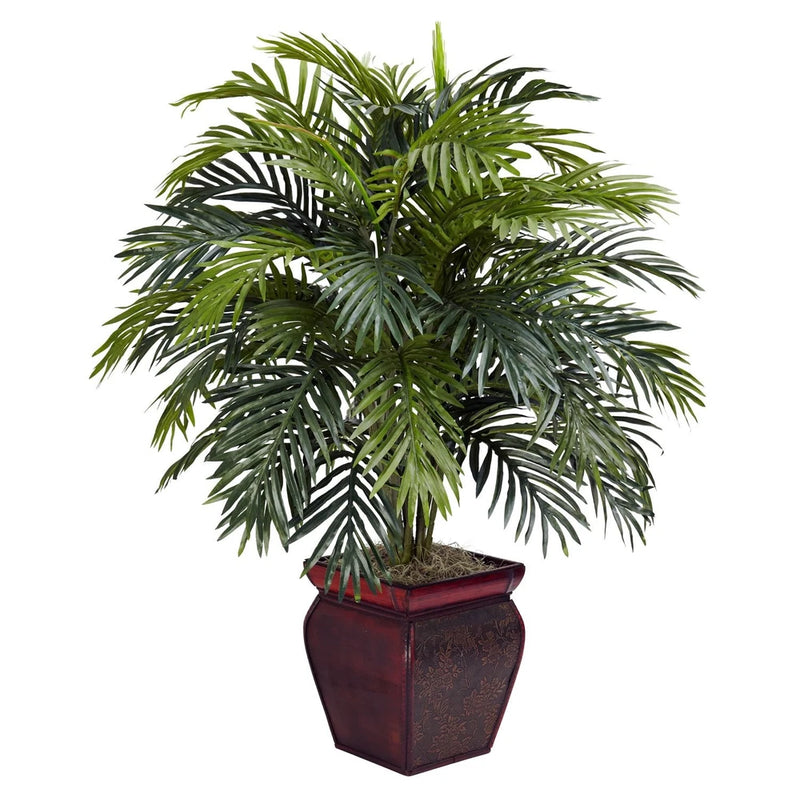 Nearly Natural Areca with Decorative Planter Silk Plant Green Plant