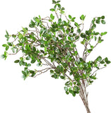 43" Artificial Greenery Stems Plants Faux Leaf Green Eucalytus Branches Ficus Tw Green Plant