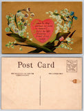 Heart Verse Lily Flowers Postcard Lily