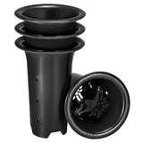 4pcs 6" Plastic Orchid Pot with Holes Garden Flower Plant Container, Black Garden Plants