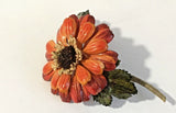 VINTAGE ORGANIC ZINNA? FLOWER HAT DECOR RARE 3 1/2