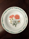 Domestications BIRTH MONTH & FLOWER 8 3/8" RIM SOUP BOWL JANUARY CARNATION Carnation