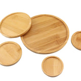 6 Pcs Gardening Accessories Saucer for Potted Plants Bamboo Tray Dirp Garden Plants