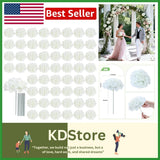 65 Count Realistic Silk Hydrangeas - Fresh Ivory Flowers for Weddings & Parties Hydrangea