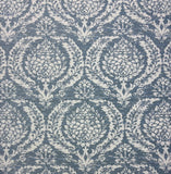 BALLARD DESIGN ANNABELLE CHAMBRAY BLUE InsideOut¨ FURNITURE FABRIC BY YARD 55"W Flowering Plants