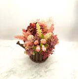 Handmade Willow Watering Can Flower Arrangement w/ Silk and Dried Flowers Dried Flower