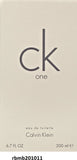 CK ONE 6.7 Oz 200 ML Calvin Klein Perfume for men EDT New in Box UNISEX COLOGNE EDT