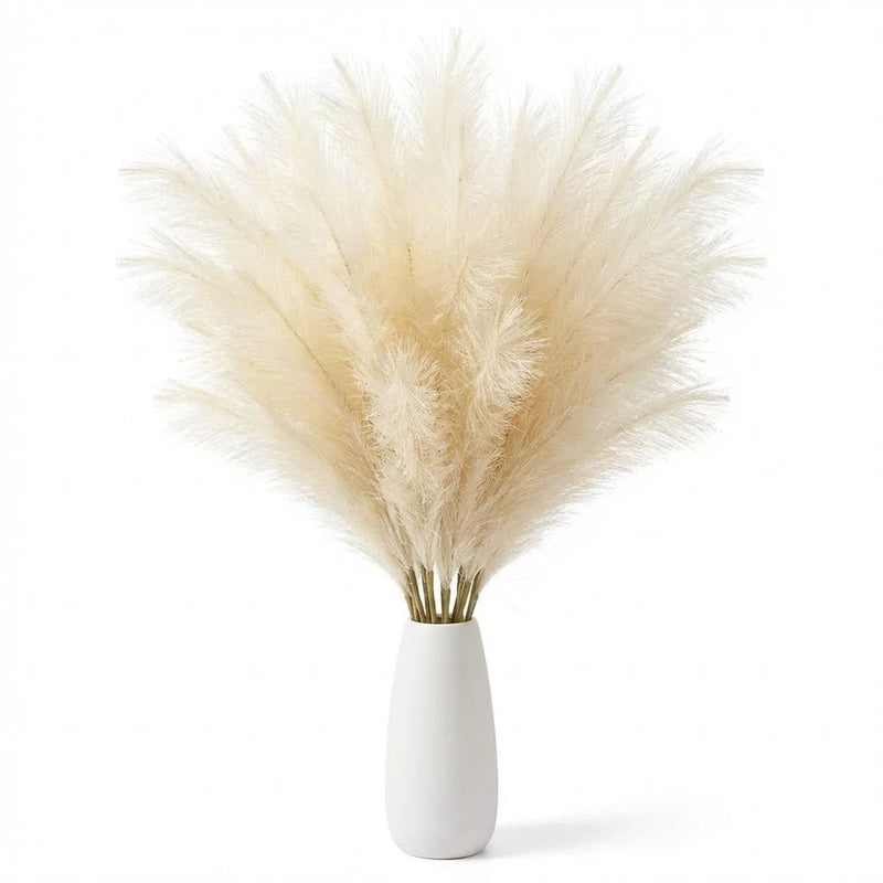 30PCS Artificial Pampas Grass Decor, 21.7" Small Faux Pampas Grass No Sheddin... Pampas Grass
