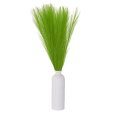 30PCS Faux Pampas Grass, 24"/61cm Artificial Fluffy Grass Stems, Grass Green Pampas Grass
