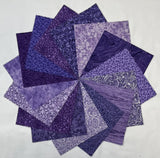 Shades of Purple ~ 42 5" Squares ~ Color Charm Pack Flowering Plants