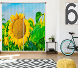 3D Sunflower Flower ZHUA935 Photo Curtain Window Blockout Fabric Amy 2023 Sunflower