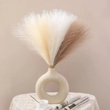 Faux Pampas Grass Decor, 6 Stems Boho Centerpiece, Wedding Arch Decor, White Pampas Grass
