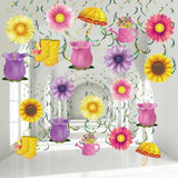 30 Pcs Spring Flower Hanging Swirl Decorations Spring Summer Sunflower Baby Show Sunflower