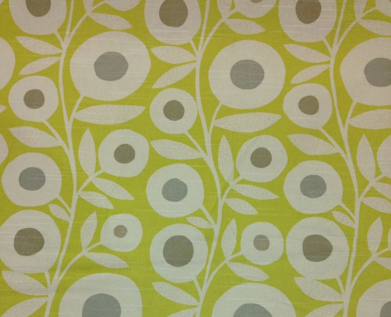RICHLOOM INGRID CITRUS YELLOW FLORAL SLUB COTTON FABRIC BY THE YARD 54"W Flowering Plants