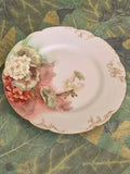 Haviland France Limoge Plate 1930s Lovely Hand-painted Hydrangeas & Gold 8 1/2" Hydrangea
