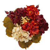 Nearly Natural 16Ó Autumn Hydrangea Berry Bouquet Artificial Flower Set Of 2 Hydrangea