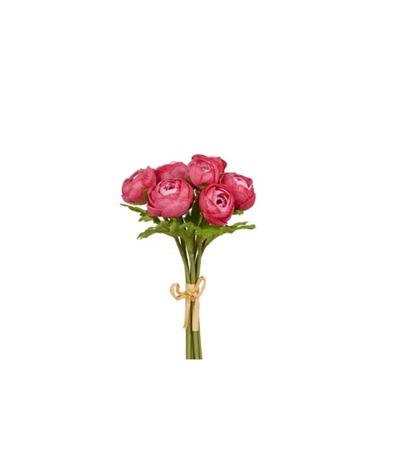 Raz Imports Soft Touch Ranunculus Bundle, Fuchsia - 11" (F4502055A) Ranunculus