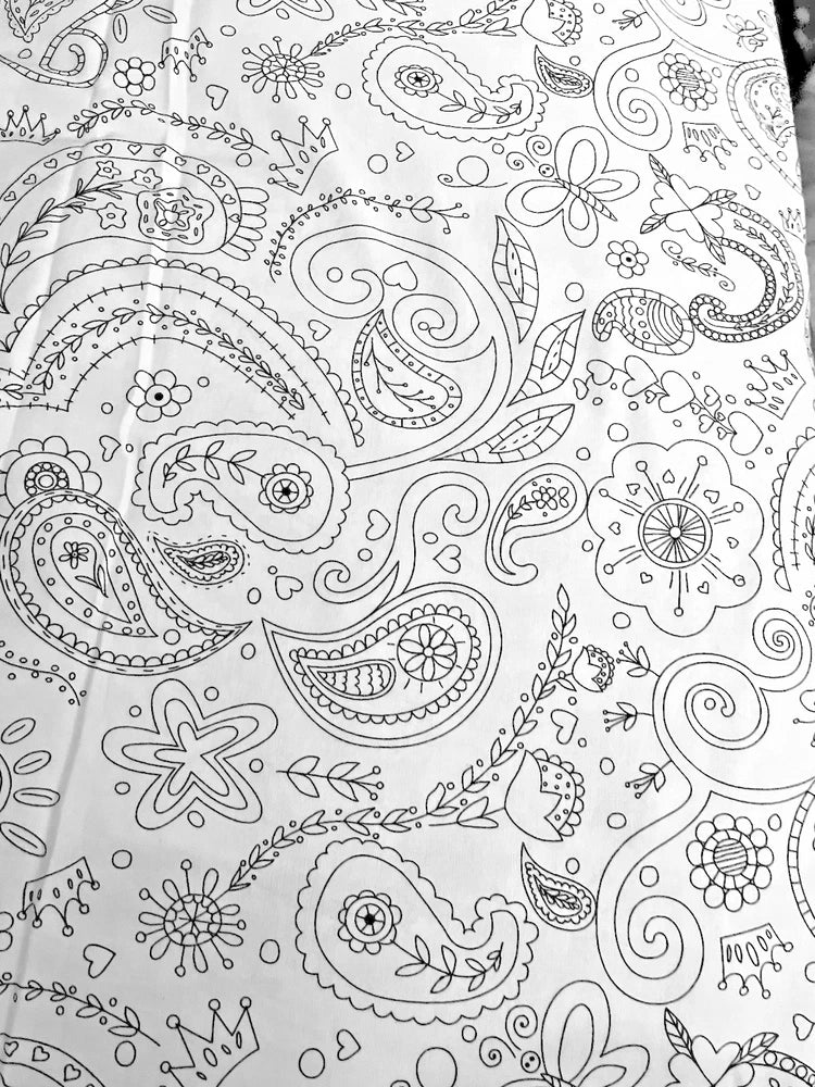 COLOR ME Princess Paisley by Hayley Crouse for Micheal Miller BTHY Flowering Plants