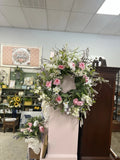 Gorgeous Pink And White Very Full Spring Summer Wreath Peony