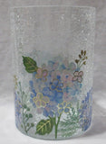 Yankee Candle Clear Crackle Large Jar Holder J/H HYDRANGEAS Flowers Floral Hydrangea