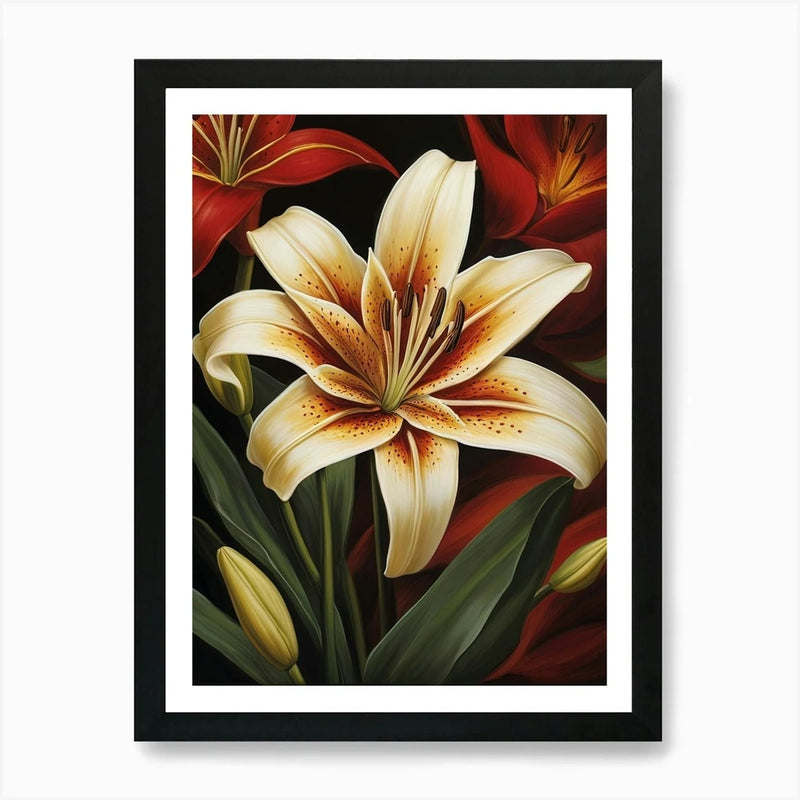 Lily Of The Valley Flower Painting  Framed Wall Art Poster Canvas Print Picture Lily