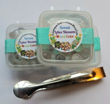 White Bonsai LOTUS, Pre Germinated, 3 Gift Boxed Sprouted  Bowl  Flowers, Tongs Garden Plants